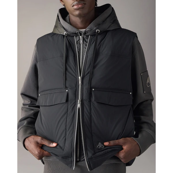 Moose Knuckles Brixton Vest in Black | Men Jackets | Luxury Shoes 