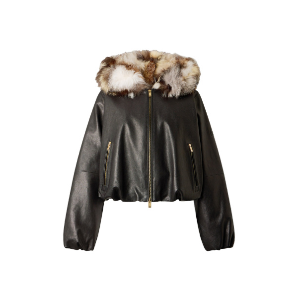 Moose Knuckles Cardin Fur & Leather Jacket in Black | Luxury Shoes 