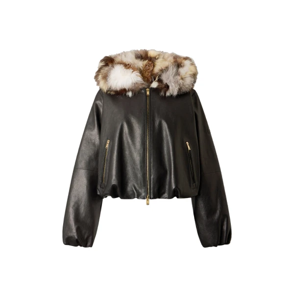 Moose Knuckles Cardin Fur & Leather Jacket in Black | Luxury Shoes 