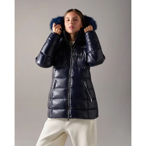 Moose Knuckles Celestia 3Q Down Jacket in Navy | Jackets | Luxury Shoes 