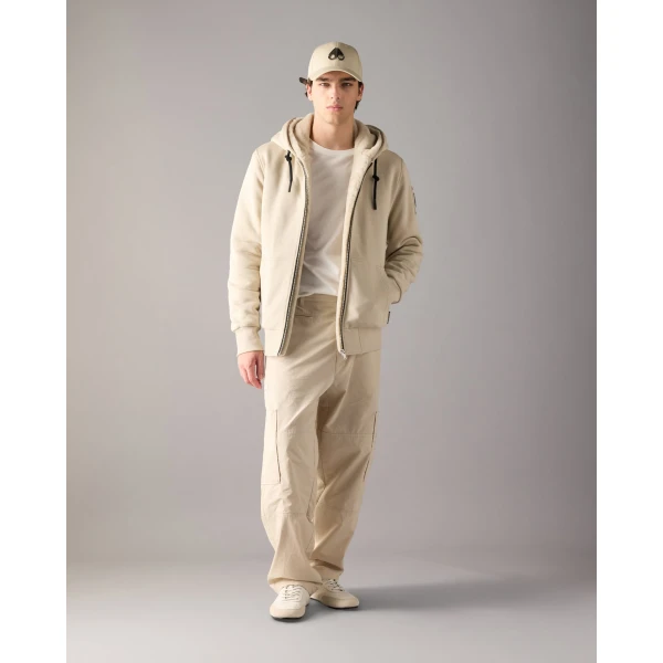 Moose Knuckles Classic Bunny Hoodie in Alabaster | Sweatshirts | Luxury Shoes 