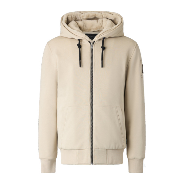 Moose Knuckles Classic Bunny Hoodie in Alabaster | Luxury Shoes 