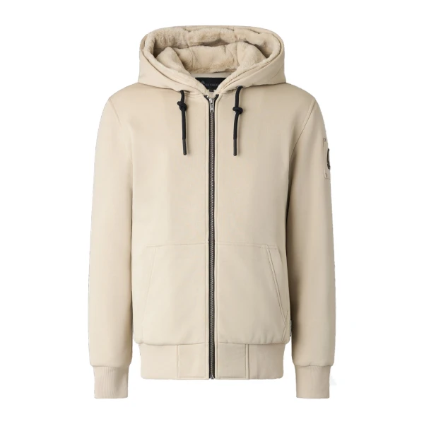 Moose Knuckles Classic Bunny Hoodie in Alabaster | Luxury Shoes 