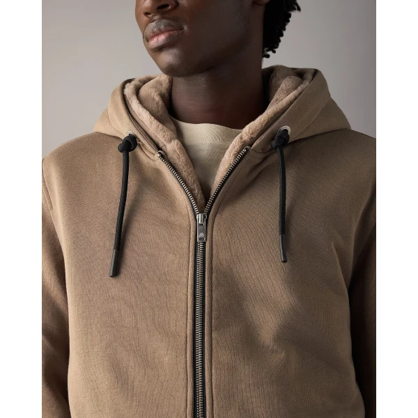 Moose Knuckles Classic Bunny Hoodie in Ashen | Sweatshirts | Luxury Shoes 