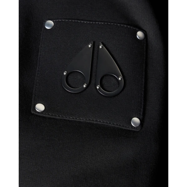 Moose Knuckles Classic Bunny Hoodie in Black and White | Sweatshirts | Luxury Shoes 