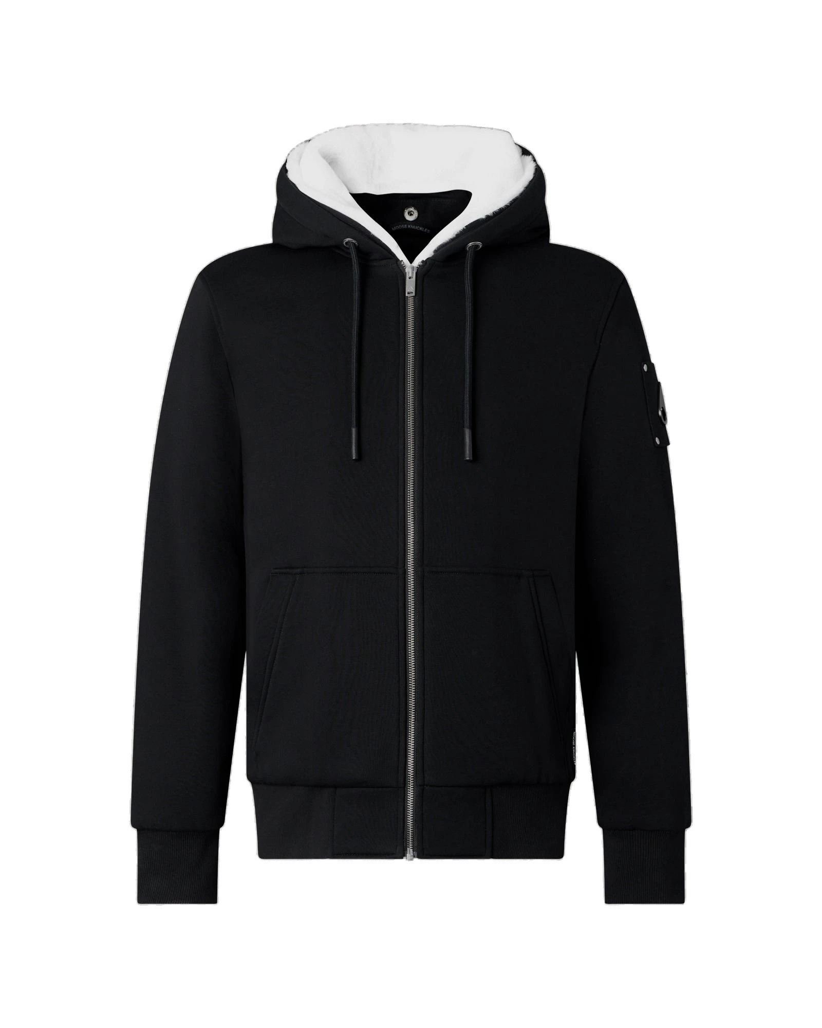 Moose Knuckles Classic Bunny Hoodie in Black and White Moose Knuckles Classic Bunny Hoodie in Black and White | Luxury Shoes