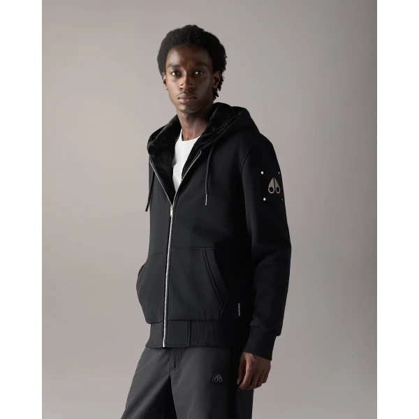 Moose Knuckles Classic Bunny Hoodie in Black | Sweatshirts | Luxury Shoes 