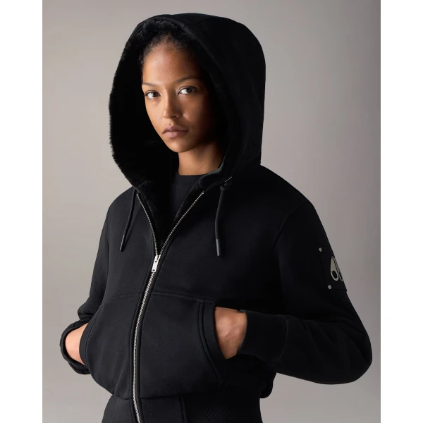 Moose Knuckles Classic Bunny Hoodie in Black | Hoodies | Luxury Shoes 