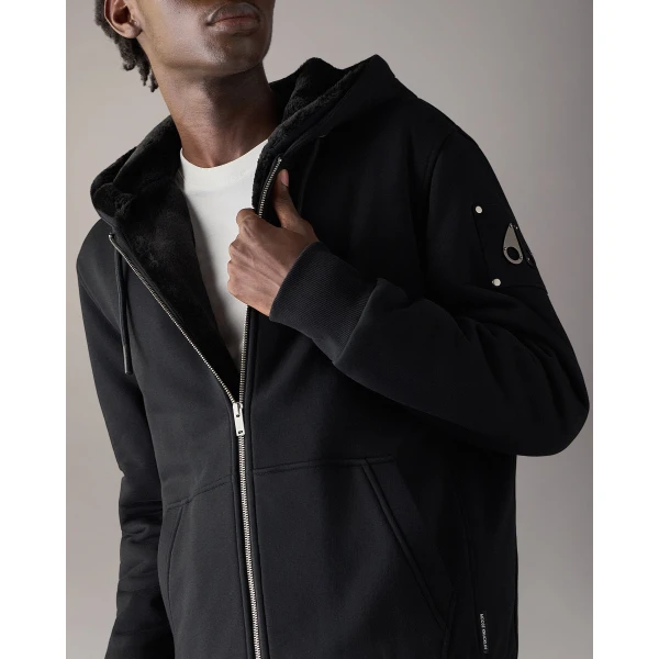 Moose Knuckles Classic Bunny Hoodie in Black | Sweatshirts | Luxury Shoes 