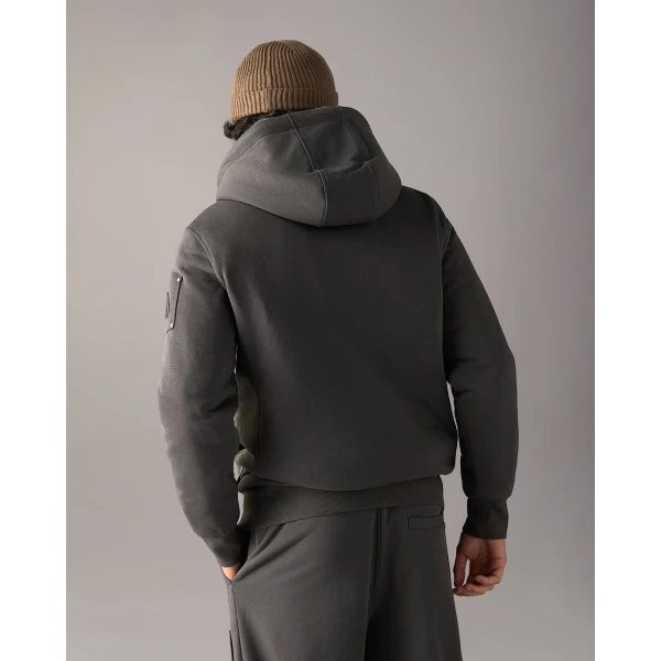 Moose Knuckles Classic Bunny Hoodie in Cement | Sweatshirts | Luxury Shoes 