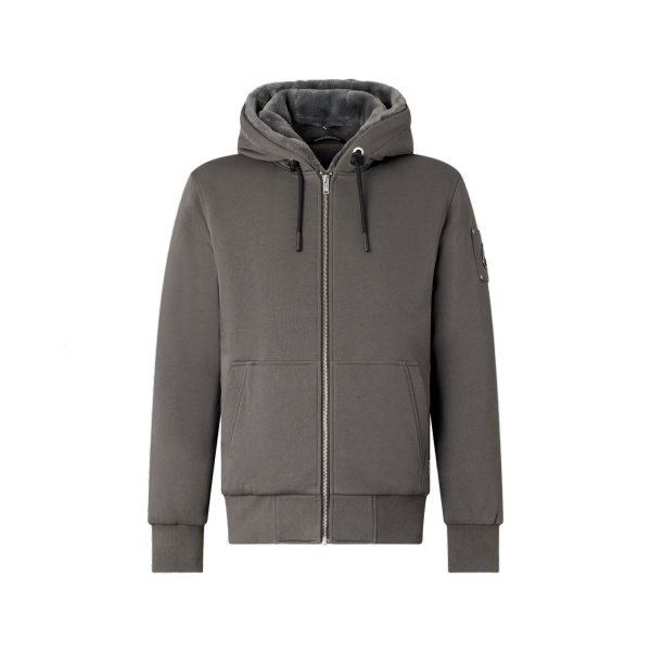 Moose Knuckles Classic Bunny Hoodie in Cement | Luxury Shoes 