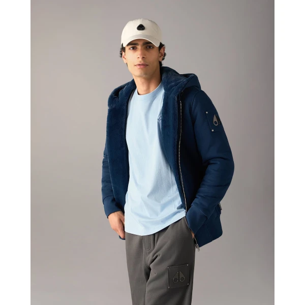 Moose Knuckles Classic Bunny Hoodie in Nightfall | Sweatshirts | Luxury Shoes 