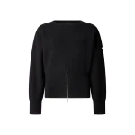 Moose Knuckles Corner Crewneck Knit Sweatshirt in Black | Luxury Shoes 