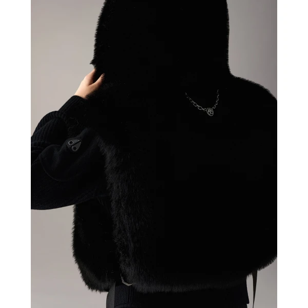 Moose Knuckles Cosmo Faux Fur Vest in Black | Vests | Luxury Shoes 