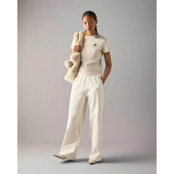Moose Knuckles Crescent T-Shirt in Alabaster | T-shirts | Luxury Shoes 
