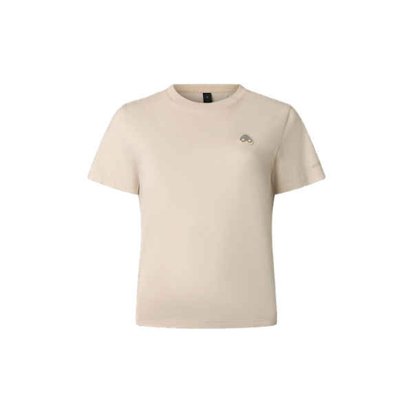 Moose Knuckles Crescent T-Shirt in Alabaster | Luxury Shoes 