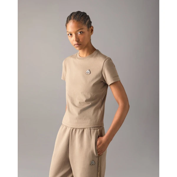 Moose Knuckles Crescent T-Shirt in Ashen | T-shirts | Luxury Shoes 