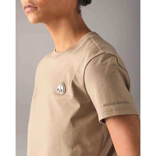 Moose Knuckles Crescent T-Shirt in Ashen | T-shirts | Luxury Shoes 