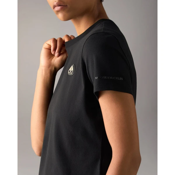 Moose Knuckles Crescent T-Shirt in Black | T-shirts | Luxury Shoes 