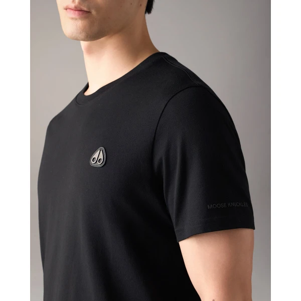 Moose Knuckles Crescent T-Shirt in Black | T-shirts & vests | Luxury Shoes 