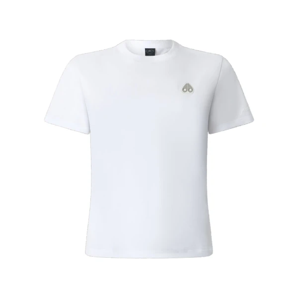 Moose Knuckles Crescent T-Shirt in Milky Way | Luxury Shoes 