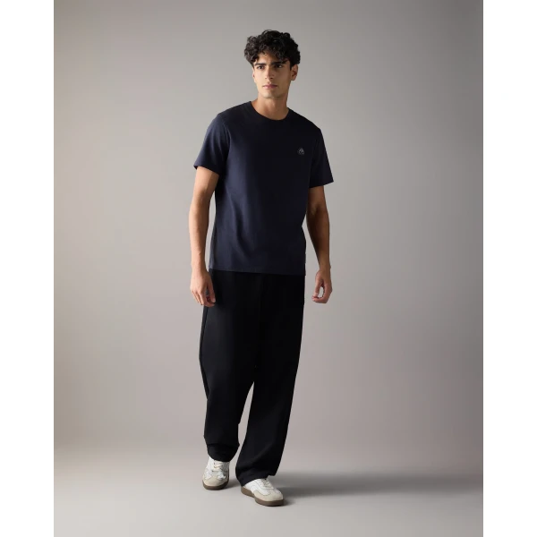 Moose Knuckles Crescent T-Shirt in Navy | T-shirts & vests | Luxury Shoes 