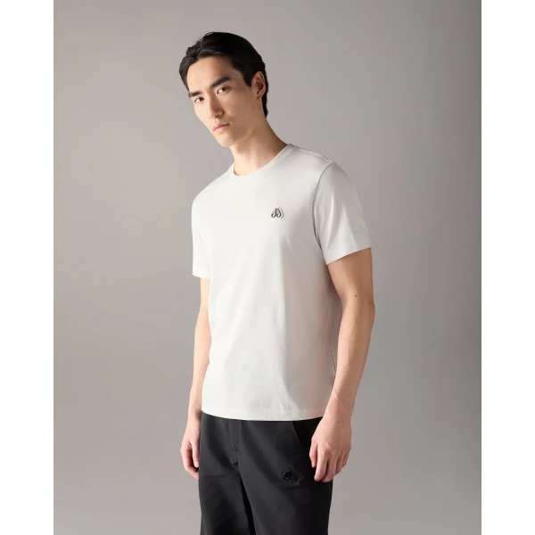 Moose Knuckles Crescent T-Shirt in White | T-shirts & vests | Luxury Shoes 