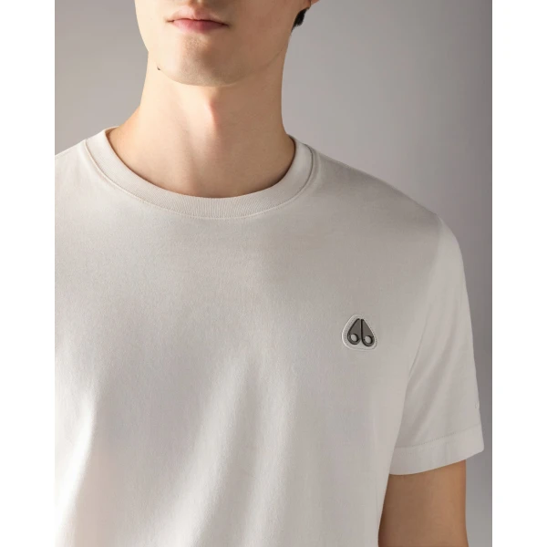 Moose Knuckles Crescent T-Shirt in White | T-shirts & vests | Luxury Shoes 