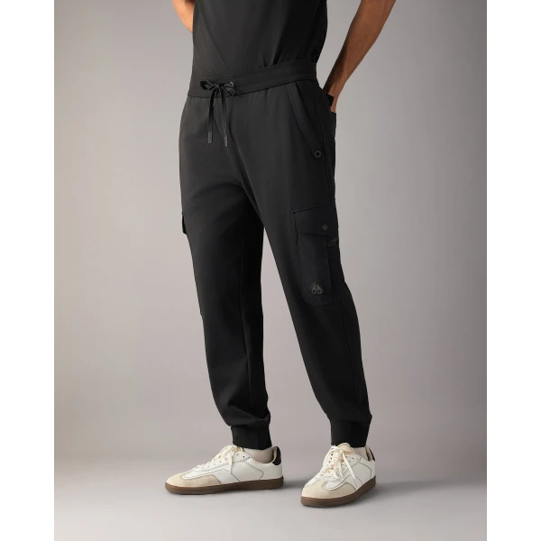 Moose Knuckles Dalon Cargo Joggers in Black | Pants | Luxury Shoes 