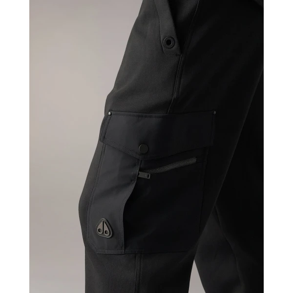 Moose Knuckles Dalon Cargo Joggers in Black | Pants | Luxury Shoes 