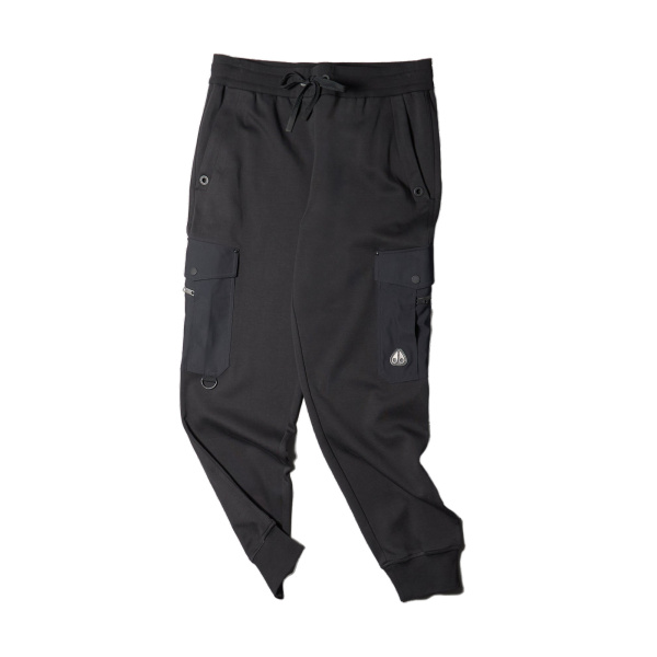 Moose Knuckles Dalon Cargo Joggers in Black | Luxury Shoes 