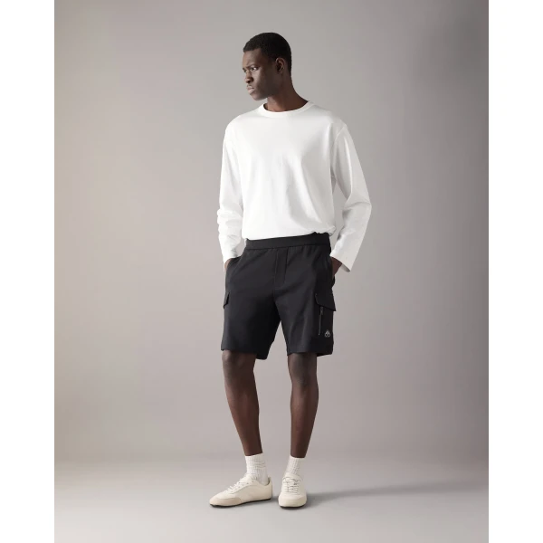 Moose Knuckles Dalon Cargo Shorts in Black | Shorts | Luxury Shoes 