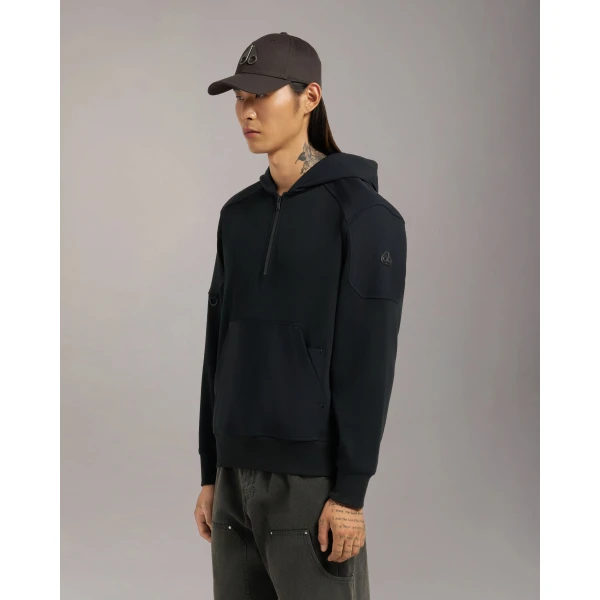 Moose Knuckles Dalon Hoodie in Black | Sweatshirts | Luxury Shoes 