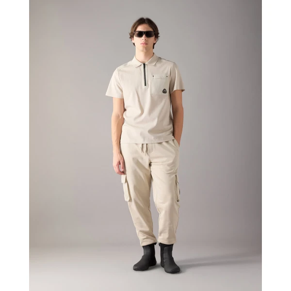 Moose Knuckles Dalon Polo in Alabaster | T-shirts & vests | Luxury Shoes 