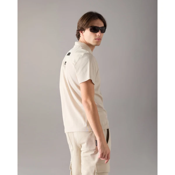 Moose Knuckles Dalon Polo in Alabaster | T-shirts & vests | Luxury Shoes 