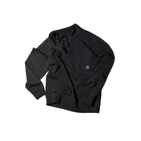 Dalon Quarter-Zip Sweatshirt in Black