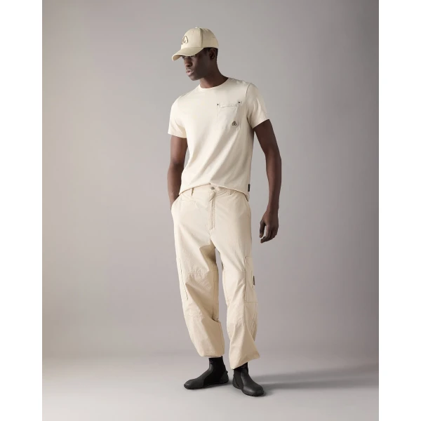 Moose Knuckles Dalon T-Shirt in Alabaster | T-shirts & vests | Luxury Shoes 