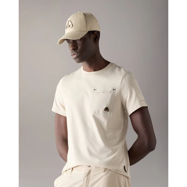 Moose Knuckles Dalon T-Shirt in Alabaster | T-shirts & vests | Luxury Shoes 