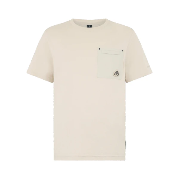 Moose Knuckles Dalon T-Shirt in Alabaster | Luxury Shoes 
