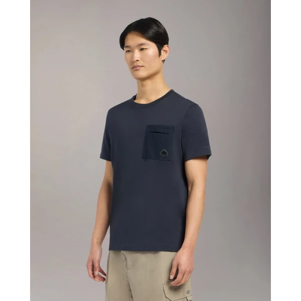 Moose Knuckles Dalon T-Shirt in Navy | T-shirts & vests | Luxury Shoes 
