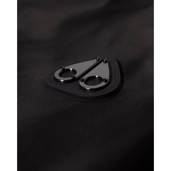 Moose Knuckles Drift Satin Bomber Jacket in Black | Jackets | Luxury Shoes 