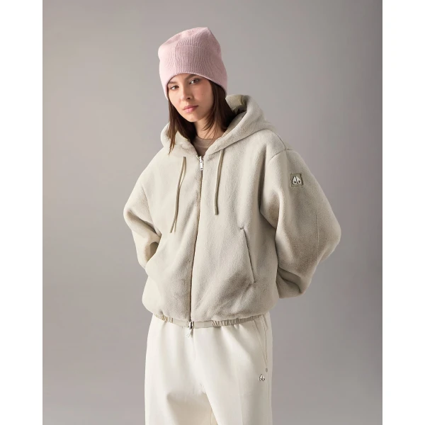 Moose Knuckles Eaton Bunny Reversible Hoodie in Alabaster | Hoodies | Luxury Shoes 