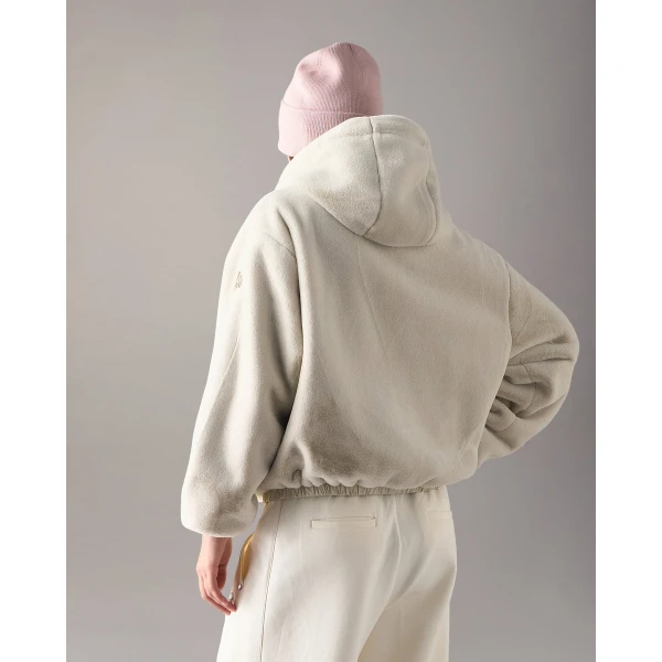 Moose Knuckles Eaton Bunny Reversible Hoodie in Alabaster | Hoodies | Luxury Shoes 