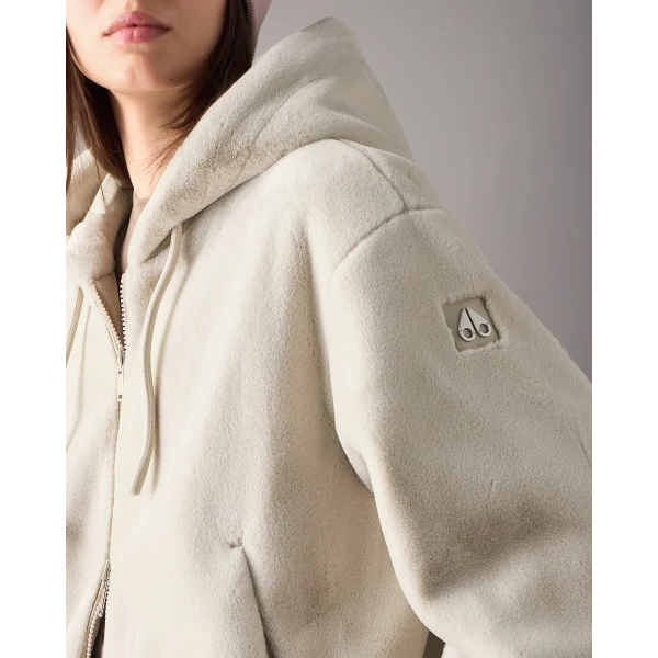 Moose Knuckles Eaton Bunny Reversible Hoodie in Alabaster | Hoodies | Luxury Shoes 