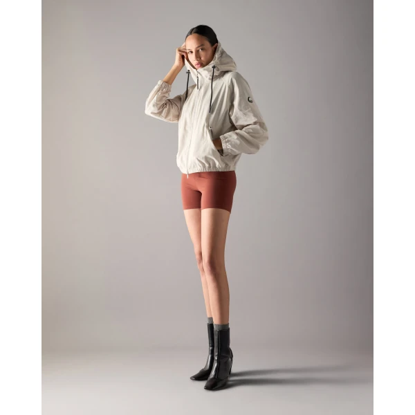 Moose Knuckles Elevate Hooded Jacket in Alabaster | Jackets | Luxury Shoes 