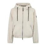 Moose Knuckles Elevate Hooded Jacket in Alabaster | Luxury Shoes 