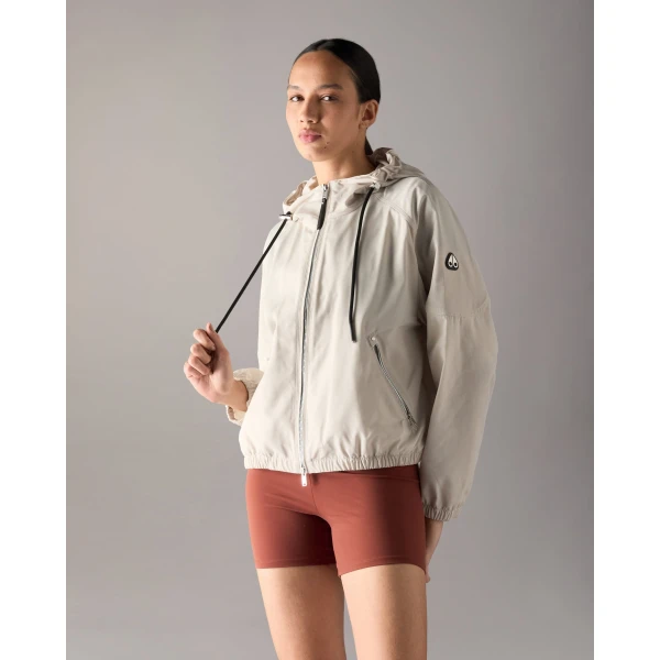 Moose Knuckles Elevate Hooded Jacket in Alabaster | Jackets | Luxury Shoes 
