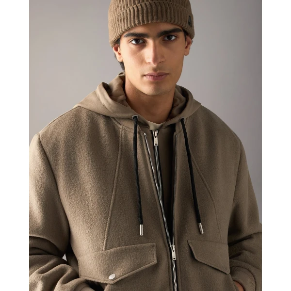 Moose Knuckles Elington Bomber in Ashen | Men Jackets | Luxury Shoes 