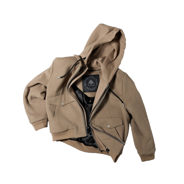 Moose Knuckles Elington Bomber in Ashen | Luxury Shoes 