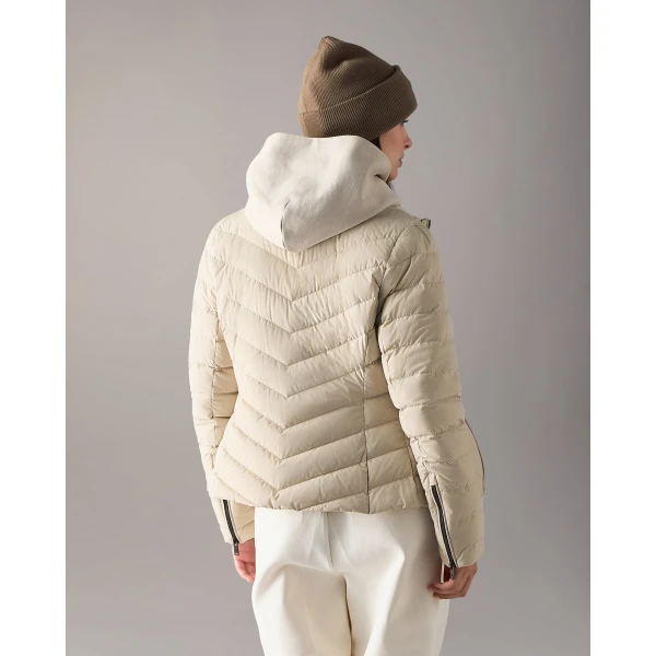Moose Knuckles Elora Down Jacket in Alabaster | Jackets | Luxury Shoes 